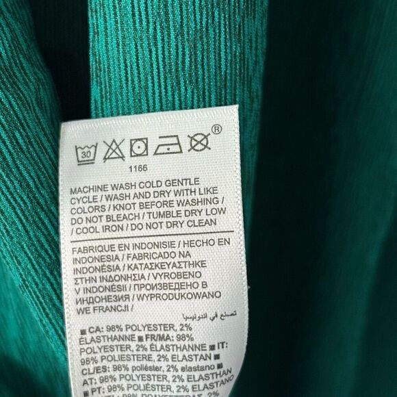 Athleta Emerald Green Echo Midi Dress Size Medium Ruched Waist Maxi Tank - Picture 8 of 13